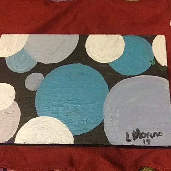 🌛 Circular Circus -Original on Reclaimed Wood - Picture 1 of 1